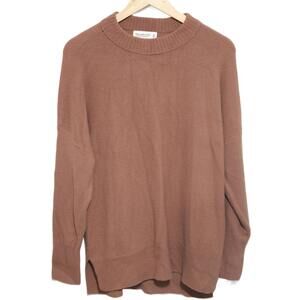 Abercrombie & Fitch Soft AF Brown Ribbed Long Sleeve Crew Neck Sweater Sz Medium